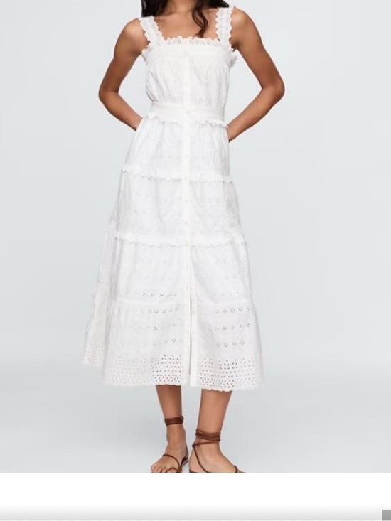Gap x DOEN Dresses & Skirts - Doen x Gap White Eyelet Tiered Midi Dress